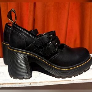 Dr. Martens Eviee Sendal Leather Heeled Shoes women's size 10